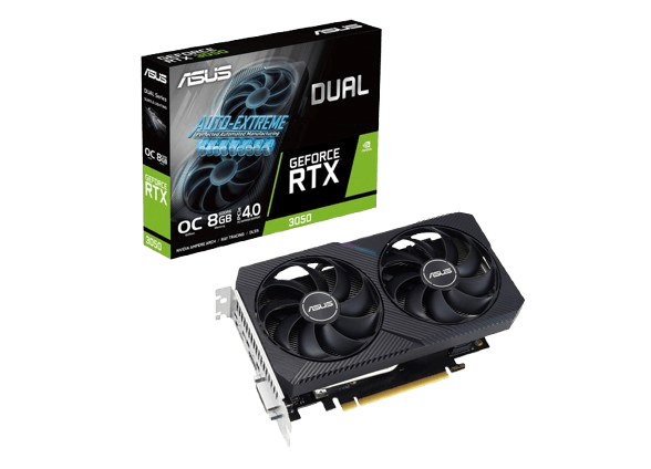 PC Components/ Video Adapter/ PCI Express 8GB/ DUAL-RTX3050-O8G-V2//RTX3050,DVI,HDMI,DP,8G,D6&nbsp;