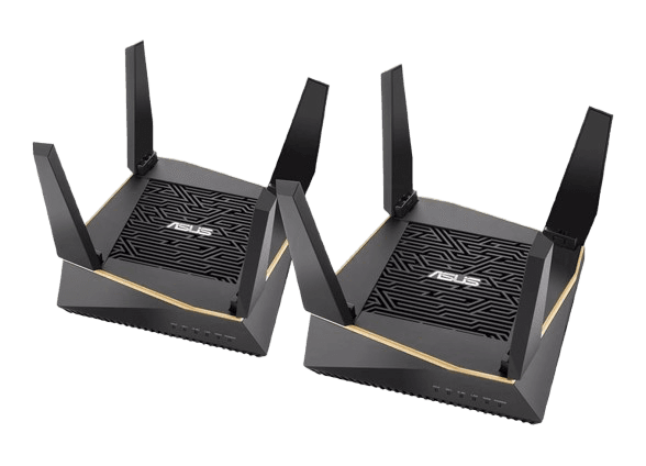 Asus RT-AX92U(2-PK) 2 Pack Performance Mesh Tri-Band 802.11 AX6100 Wi-Fi Router | 90IG04P0-MU2020&nbsp;