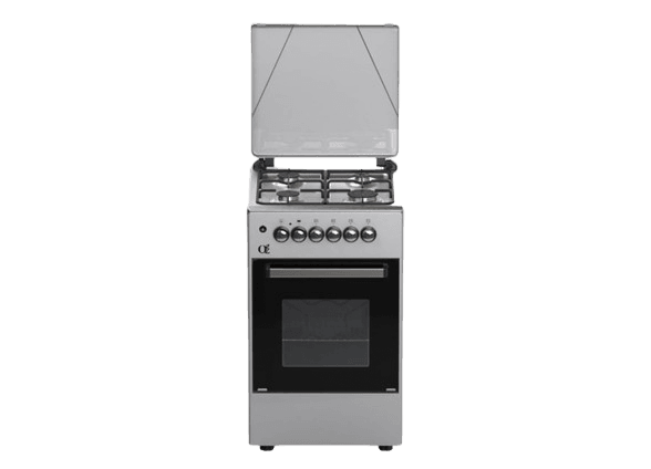 Gas Cooker/ Oz/ Oz OE 5040 IX / OSE50X50X4 Coocker, 4Gas, Oven-Electric, 50x50x85, Silver, Top metal&nbsp;