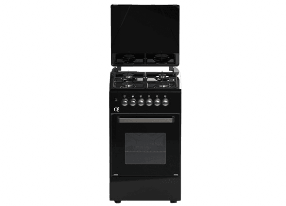 Gas Cooker/ Oz/ Oz OE 5040 BL / OSE50X50B4 Coocker, 4Gas, Oven-Electric, 50x50x85, Black, Top metal&nbsp;
