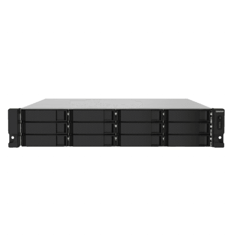12-Bay AL324 quad-core 1.7 GHz rackmount NAS with 250W redundant PSU, 4GB DDR4 UDIMM RAM (max 16GB), SATA 6Gb/s, 2x 10GbE SFP+, 2x 2.5GbE, 1x PCIe Gen&nbsp;