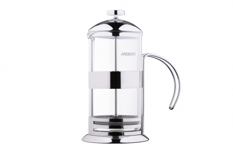 Ardesto French press Gemini Asti, 1000ml, borosilicate glass, stainless steel, transparent&nbsp;