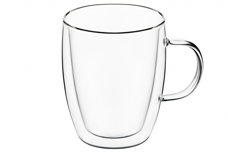 ARDESTO Double wall borosilicate glass cup set, 270 ml, 2 pcs, with handles&nbsp;