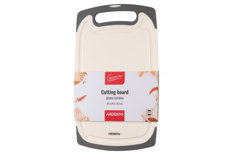 Ardesto Cutting board Gemini, 40х24.5х0.9cm, plastic, white&nbsp;