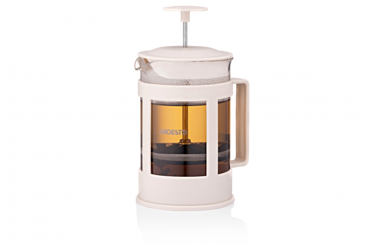 Ardesto French press Fresh, 800ml, borosilicate glass, plastic, transparent, beige&nbsp;