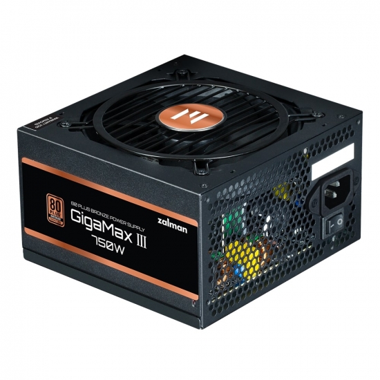 Zalman PSU Gigamax 3  (750W), 88%, 80+ Bronze, 120mm, 1xMB 24pin(20+4), 2xCPU (8pin(4+4)+8pin), 3xMolex, 6xSATA, 4xPCIe 8pin(6+2), 1x12VHPWR, Semi Modular&nbsp;