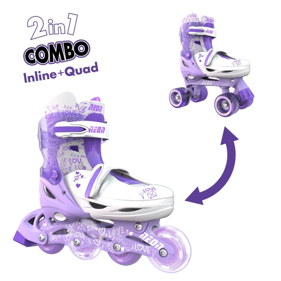 Neon COMBO SKATES (SIZE 3-6) - NT10 (Purple)&nbsp;