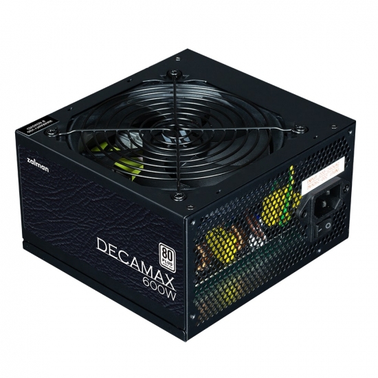 Zalman PSU Decamax (600W) 85%, 80 Plus, 120mм, 1xMB 24pin(20+4), 1xCPU 8pin(4+4), 3xMolex, 6xSATA, 2xPCIe 8pin(6+2)&nbsp;