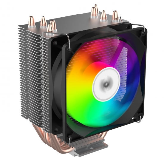 2E GAMING CPU cooler Air Cool AC90D4-RGB, LGA1700, 1200, 115x, 1366, AM5, AM4, AM3, AM3+, 4pin PWM, 3pin +5VARGB, TDP 130W&nbsp;