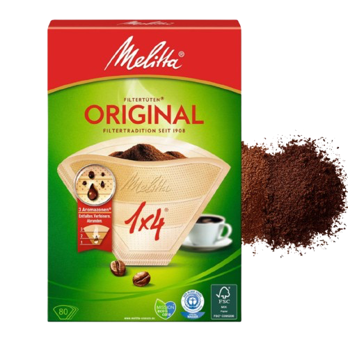 Melitta 1x4 Coffee Filters 80 pcs for Coffee Machines&nbsp;