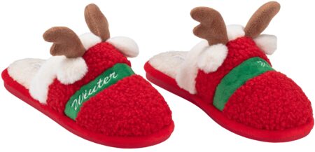Ardesto Christmas Home Slippers Red