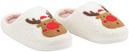 Ardesto Christmas Home Slippers White