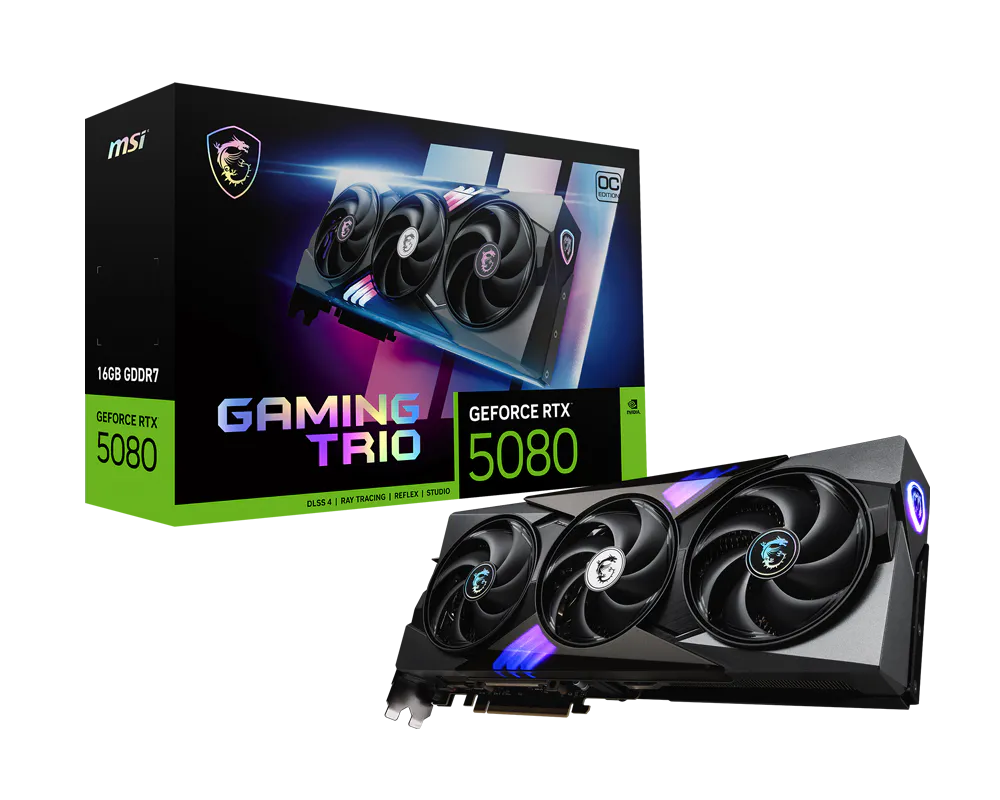 ვიდეოკარტა MSI GeForce RTX 5080 16GB GDDR7 GAMING TRIO OC&nbsp;