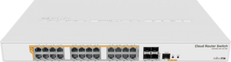 Managed PoE Switch - CRS328, L3, 24P af/at, 4S+, MikroTik