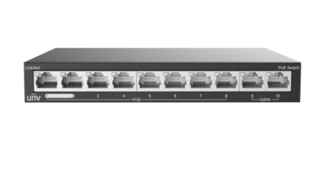 Unmanaged Ethernet Switch(PoE) 10×100Mbps ports (RJ45), 8 PoE ports 60 W
