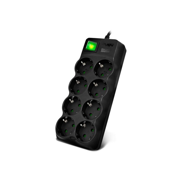 SVEN Surge Protector 8x3m Black&nbsp;