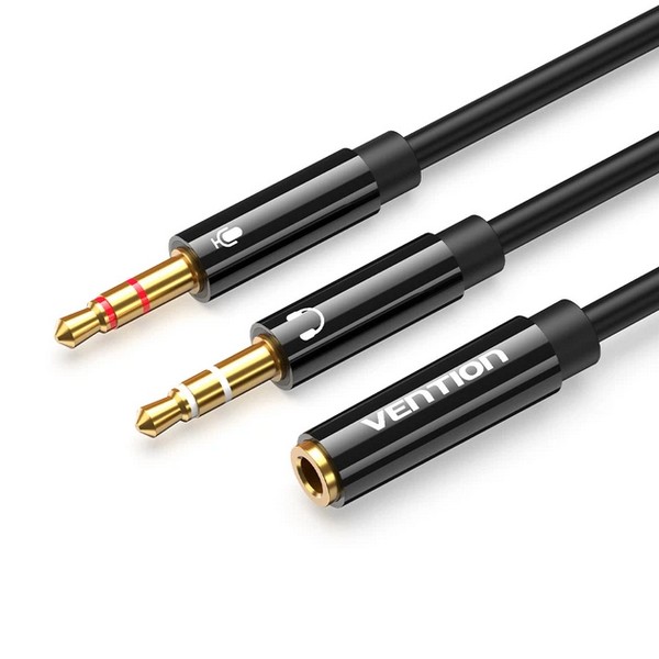 VENTION 1×3.5mm to 2×3.5mm 0.3M Audio Cable&nbsp;