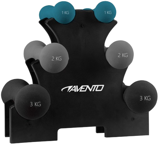 SVELTUS Neoprene Dumbbell Set with Stand 12 kg&nbsp;